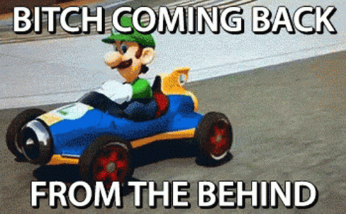 Mario Kart Luigi Coming Back GIF