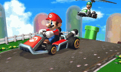Mario Kart Strolling With Luigi GIF