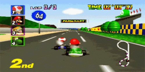 Mario Kart Throwing Green Shell GIF