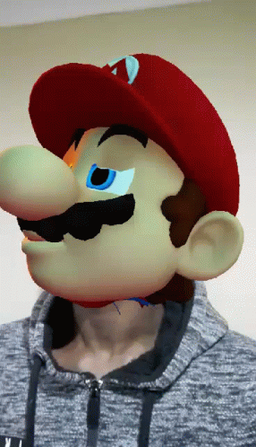 Mario Mascot Shaking Head No GIF