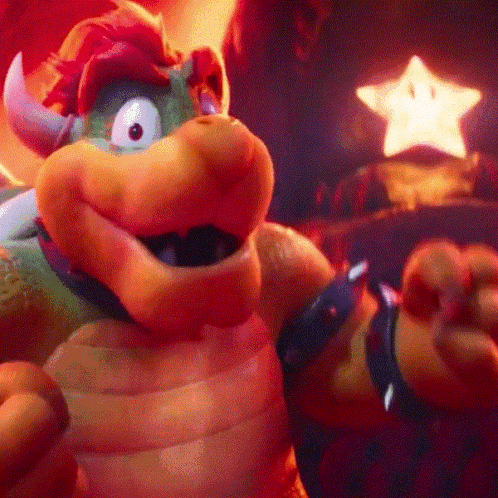 Mario Movie Bowser Peaches Fire GIF