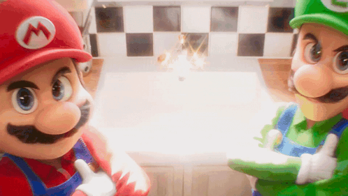Mario Movie Mario Luigi Duo Mission Accomplished GIF