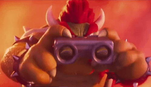 Mario Movie Scary King Koopa Watching GIF