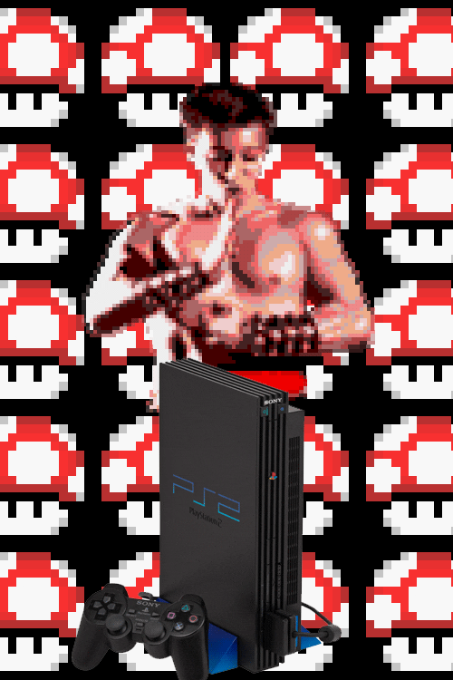 Mario Mushroom Play Station Karate GIF