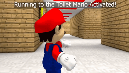 Mario Running To The Toilet GIF