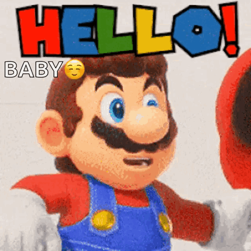 Mario Saying Hello Baby