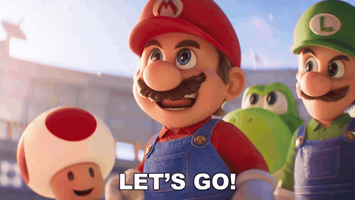 Mario Says Let 'S Go In A Video Game GIF