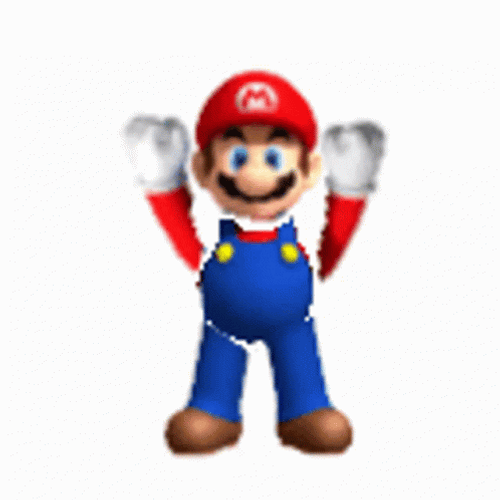 Mario Shrinking Head Dancing Moves GIF