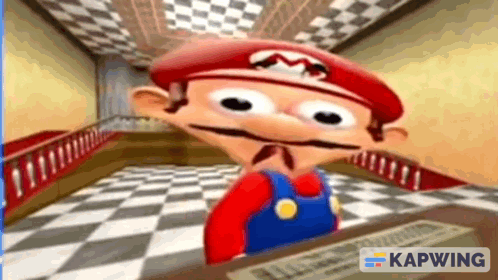 Mario Sitting at Desk