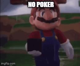Mario Taking Selfie No Poker
