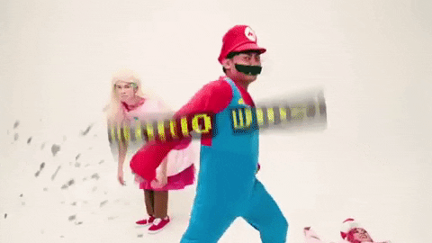 Mario Wins Happy Dancing Party GIF
