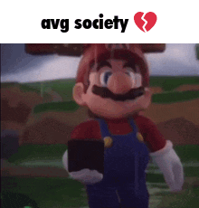 Mario With Broken Heart Avg Society