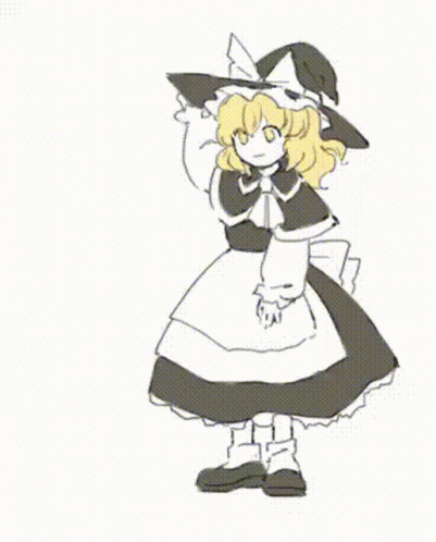 Marisa Kirisame taking off her hat