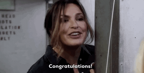 Mariska Hargitay Nodding Congratulations Mazel Tov GIF