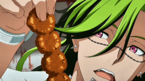 Marito Green Anime Eating GIF