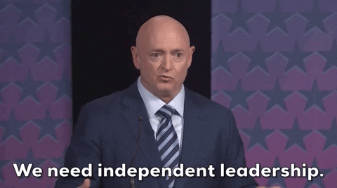 Mark Kelly Saying That We Need Independent Leadership GIF