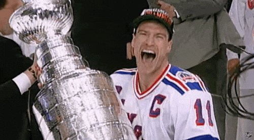 Mark Messier Holding A Stanley Cup GIF