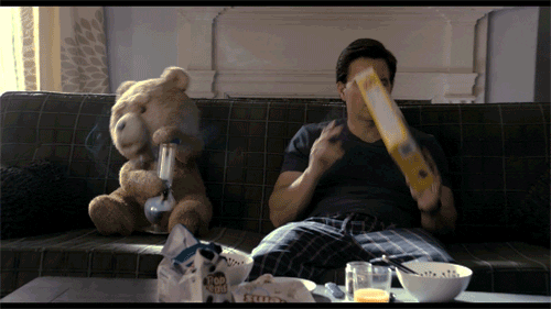 Mark Wahlberg And Ted Wasted GIF