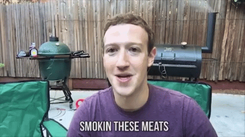 Mark Zuckerberg Cooking Brisket GIF