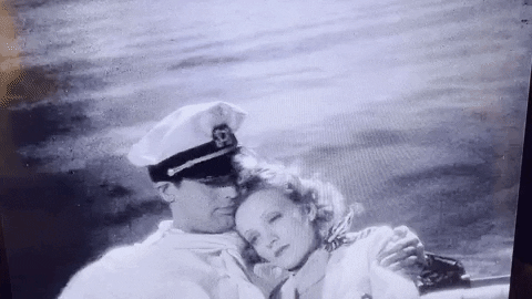 Marlene Dietrich And Cary Grant Hugging GIF