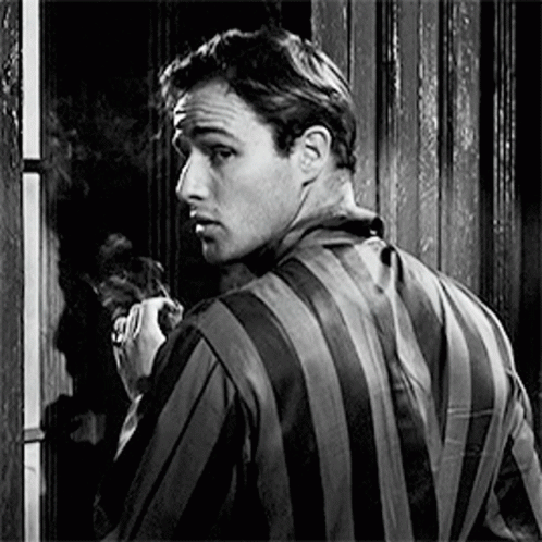 Marlon Brando American Actor Back Smoking GIF