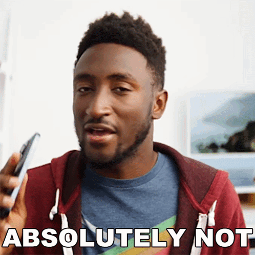 Marques Brownlee Disagree Absolutely Not GIF