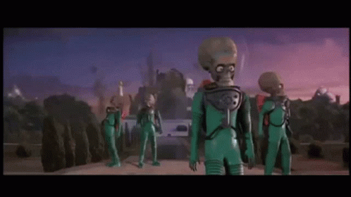 Aliens Head Splat Mars Attacks GIF