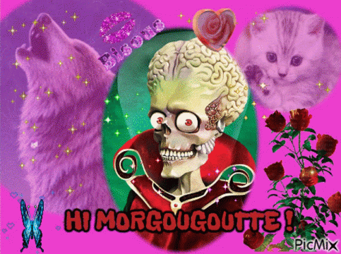 Flowery Cars Mars Attacks Greetings GIF