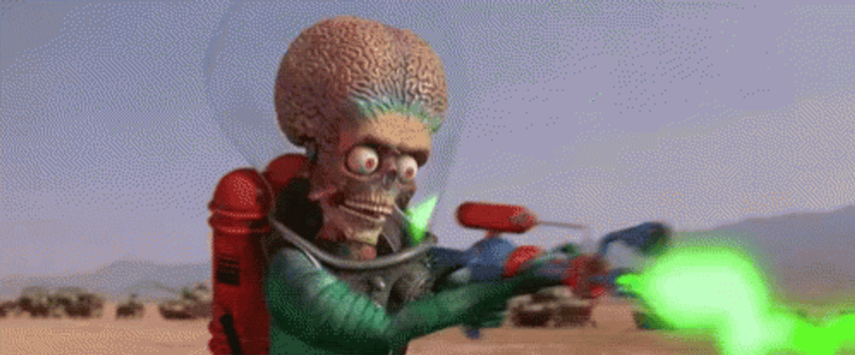Mars Attacks Firing Guns GIF
