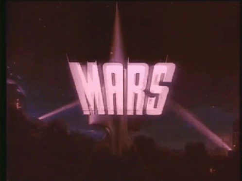 Mars on Screen in Dark Room