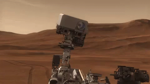 Mars Rover Gathering Field Data GIF