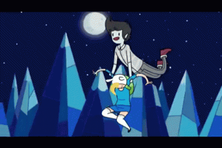 Marshall Lee Adventure Time Carrying Fiona GIF
