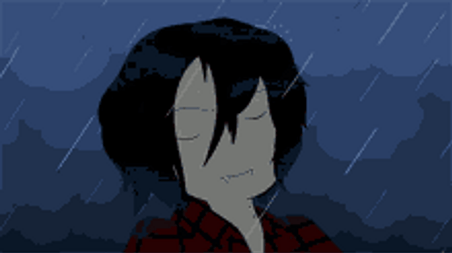 Marshall Lee Adventure Time Floating In The Rain GIF