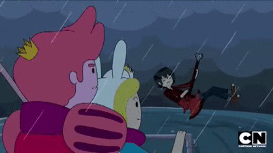 Marshall Lee Adventure Time Floating While Raining GIF