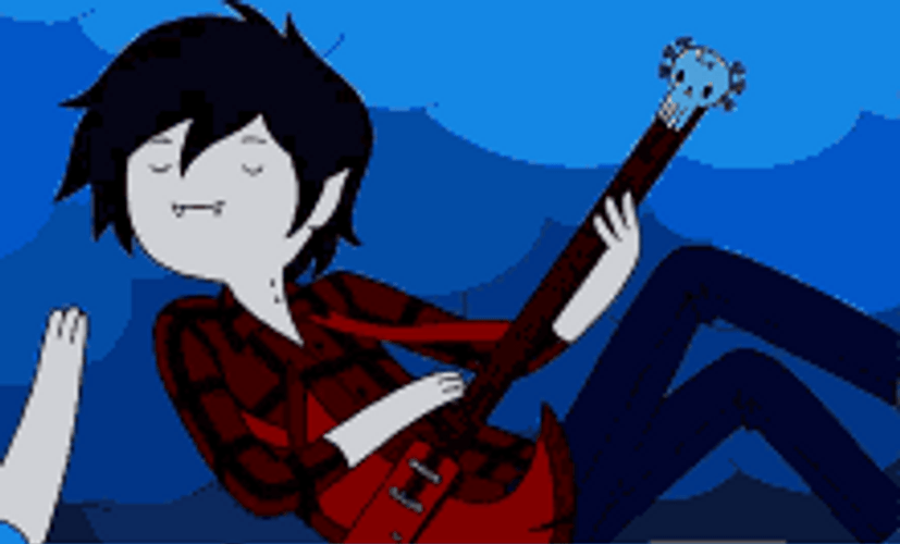 Marshall Lee Adventure Time Loving Guitar Sounds GIF