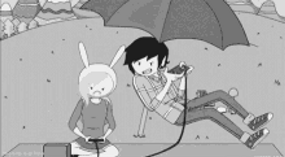 Marshall Lee Adventure Time Playing With Fiona GIF