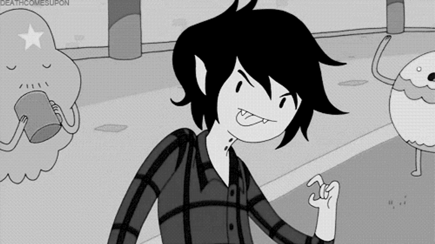 Marshall Lee Adventure Time Rock And Roll Sign GIF