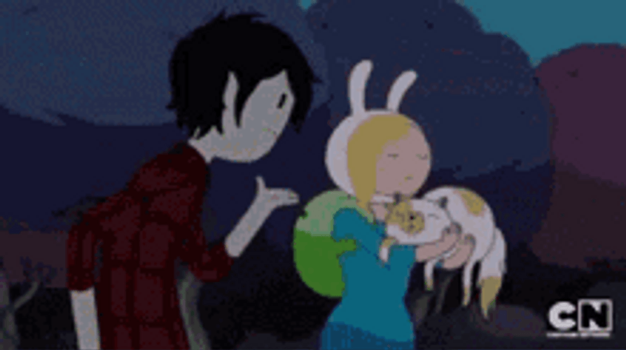 Marshall Lee Adventure Time Walking With Fiona GIF