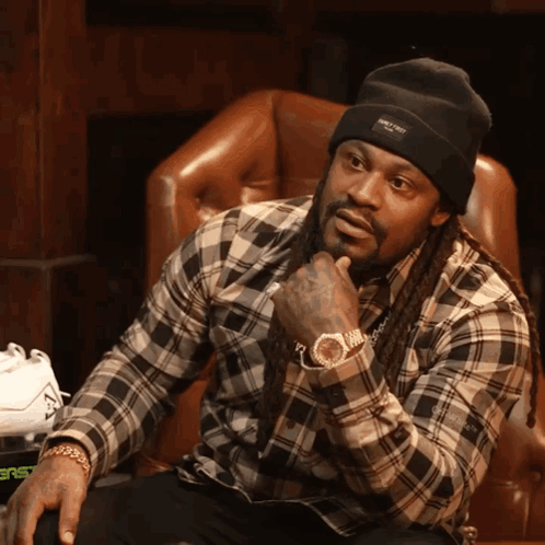 Marshawn Lynch Caressing Chin GIF