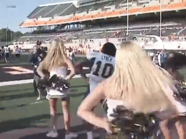 Marshawn Lynch Dancing With Cheer Dancers GIF