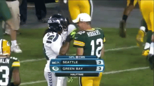 Marshawn Lynch Teasing Opponent GIF