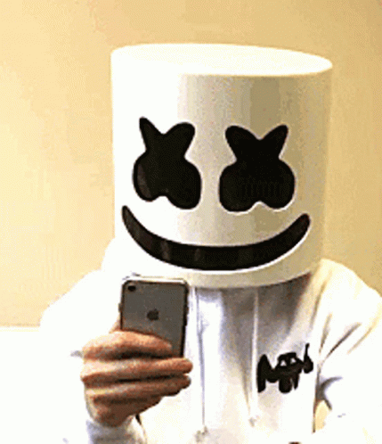 Marshmello Checking On You GIF