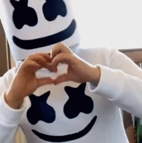 Marshmello Giving A Heart GIF