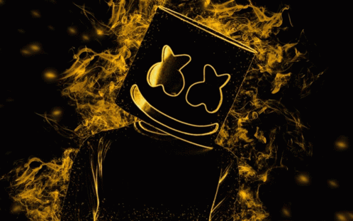 Marshmello Gold Lining Art GIF