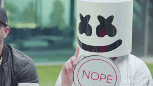 Marshmello Says No GIF