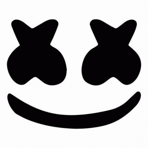 Marshmello Simple Face Doodle GIF