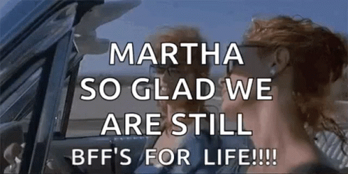 Martha So Glad We Are Still Bff 'S For Life . GIF