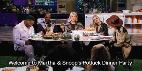 Martha Stewart Potluck Party GIF