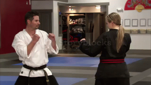 Martial Arts Practice in Gym