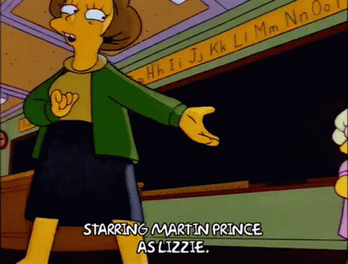 Starring Martin Prince As Lizzie GIF
